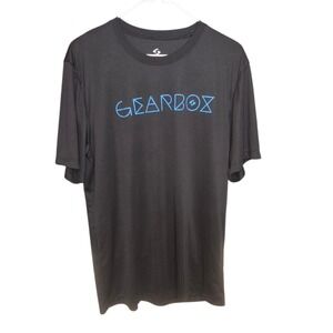 Gearbox Athletic T-Shirt Activewear Training Blue‎ Logo Mens Large